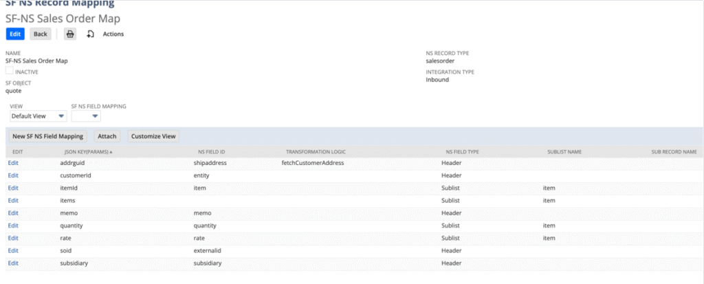 JSON Mapping Setup